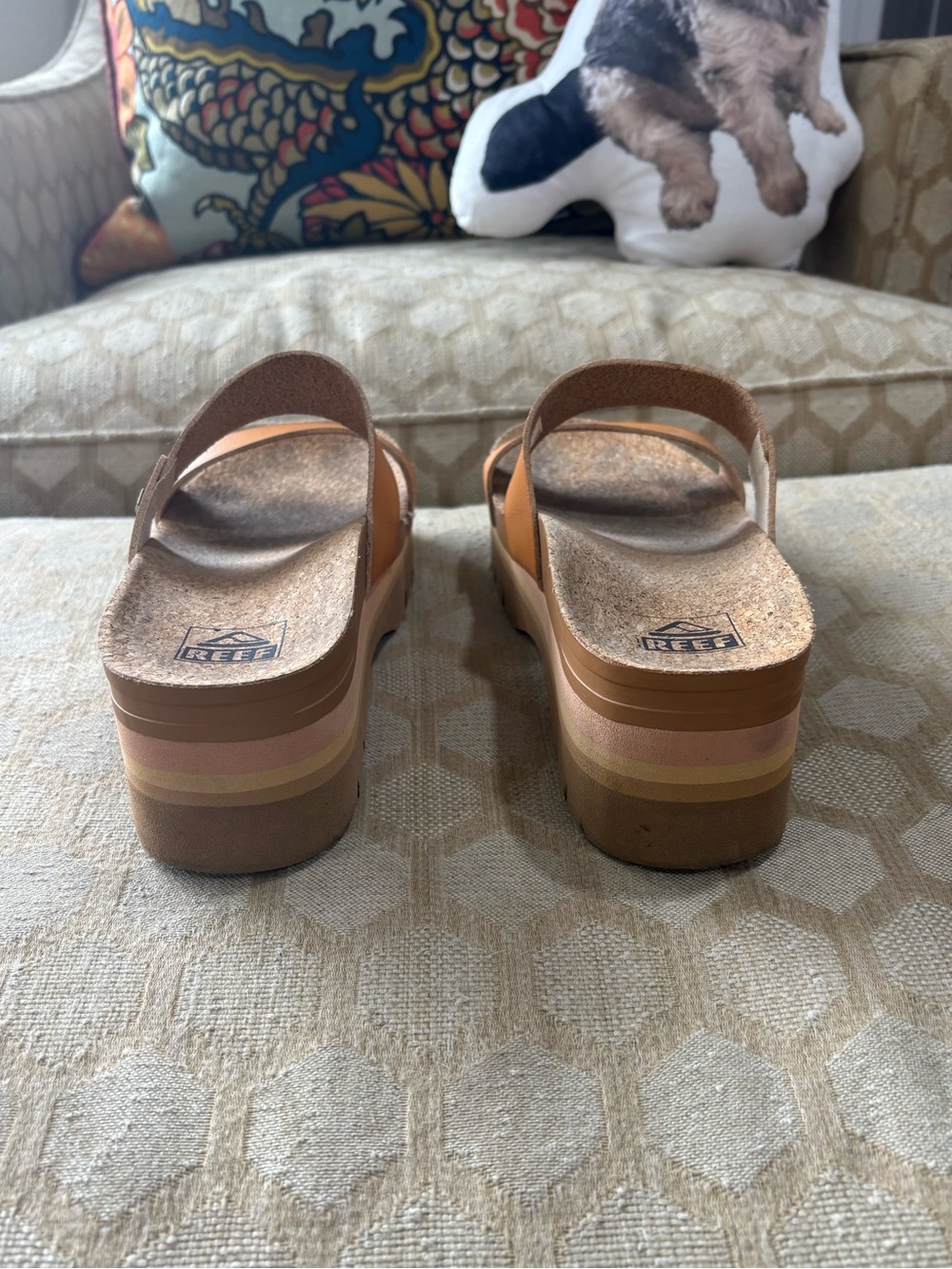 Reef Women's Tan Platform Sandals - Picture 5 of 7